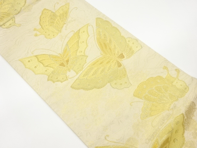 JAPANESE FUKURO OBI / WOVEN FLORAL PLANTS